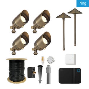VOLT® Ring-Enabled (4) G2 Fat Boy Spotlight (2) Max Spread Path Smart Lighting Kit