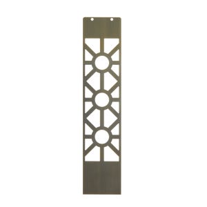 VOLT 26" steel decorative sun panel in bronze for VOLT's customizable bollard light.