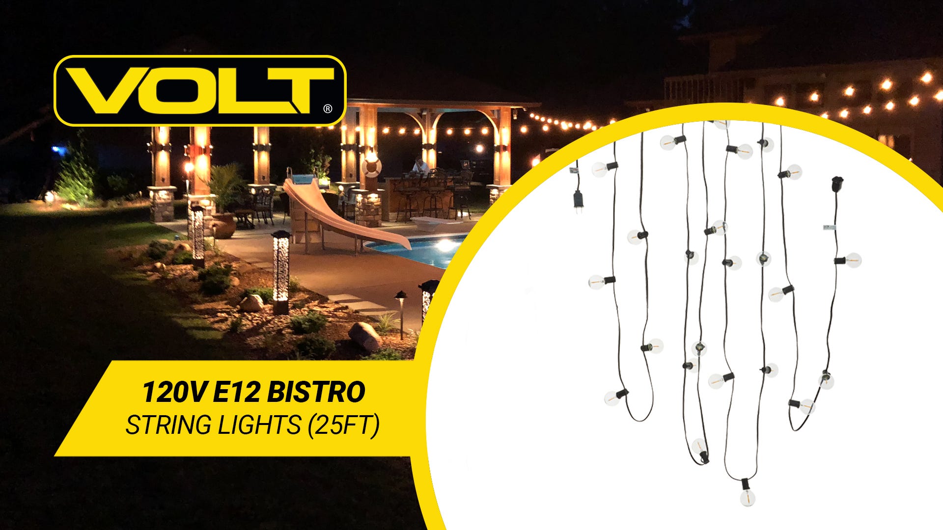 12 volt bistro lights outlet