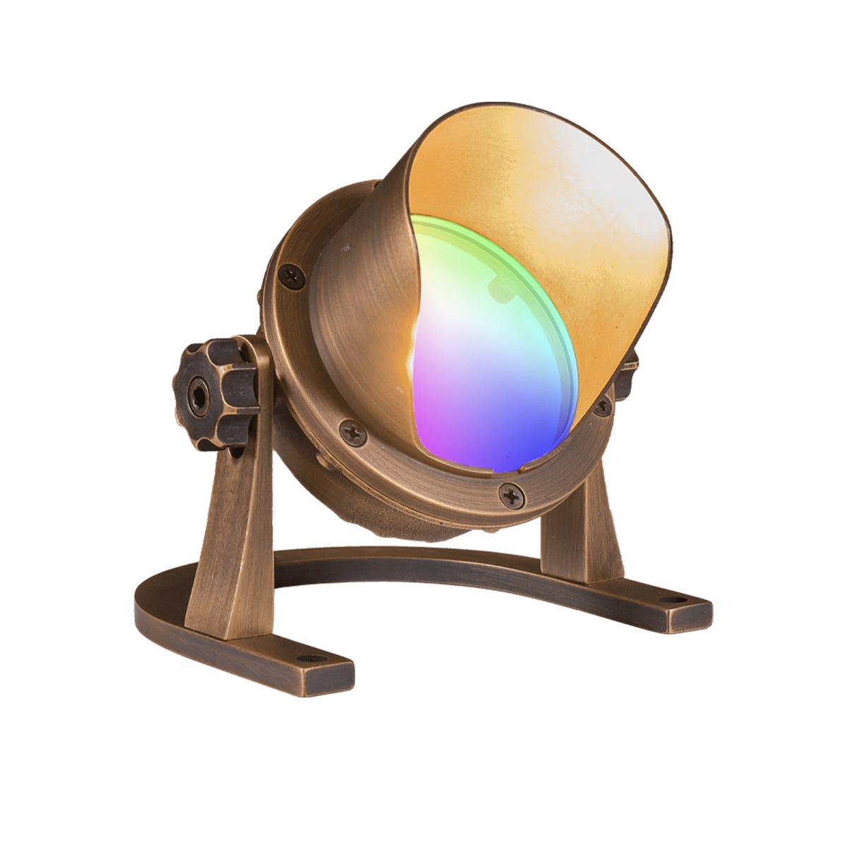 RGBW Salty Dog Integrated LED Brass Shielded Underwater Light