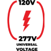 Universal voltage (120-277V) icon