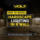 How to install hardscape lighting in a wall.