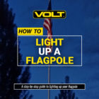 How to light a flag pole.