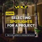 Selecting spotlights for a landscape lighting project