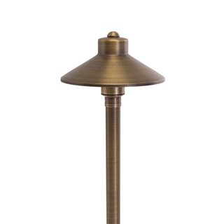 VOLT® Flat Hat Brass Path Light