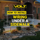 How to install landscape lighting wire under a sidewalk.