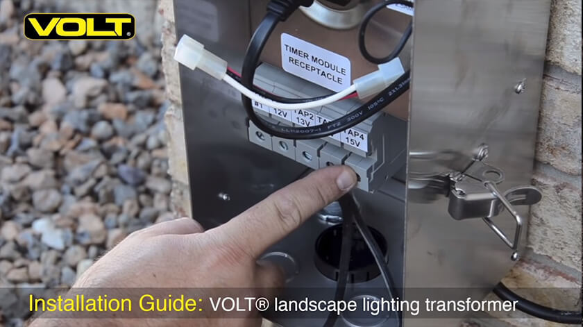 Front Yard Landscape Lighting Transformer Install